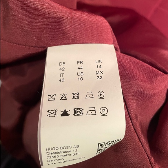 BOSS Hugo Boss Dark Red A-Line Dress - Picture 5 of 6